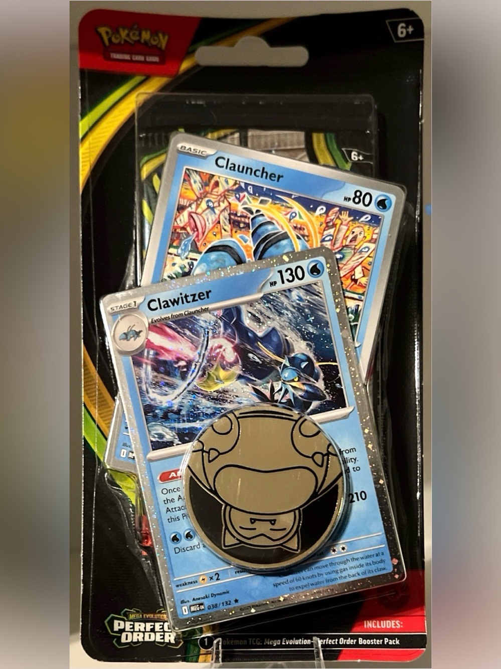 Pokémon TCG: Mega Evolution Perfect Order - Single Blister (Clawitzer)